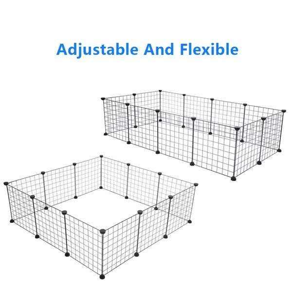 Portable metal wire pet playpen for small animals indoor use