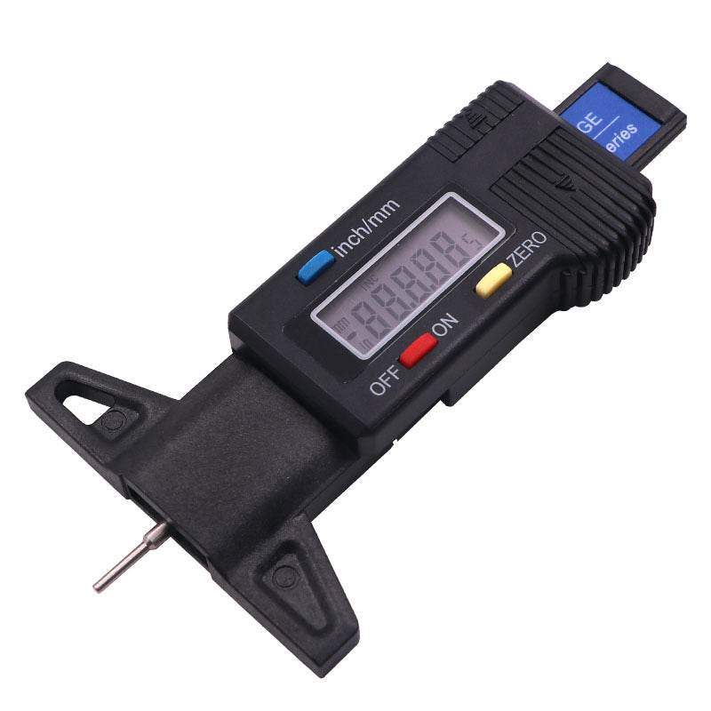 Digital Tyre Tread Depth Gauge with LCD display and galvanic iron probe for precise tire tread measurements