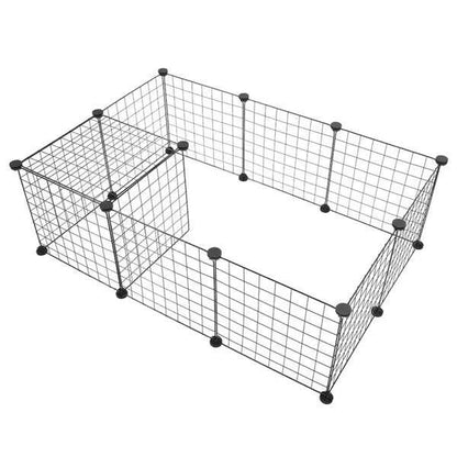 Portable metal wire pet playpen for small animals indoor use